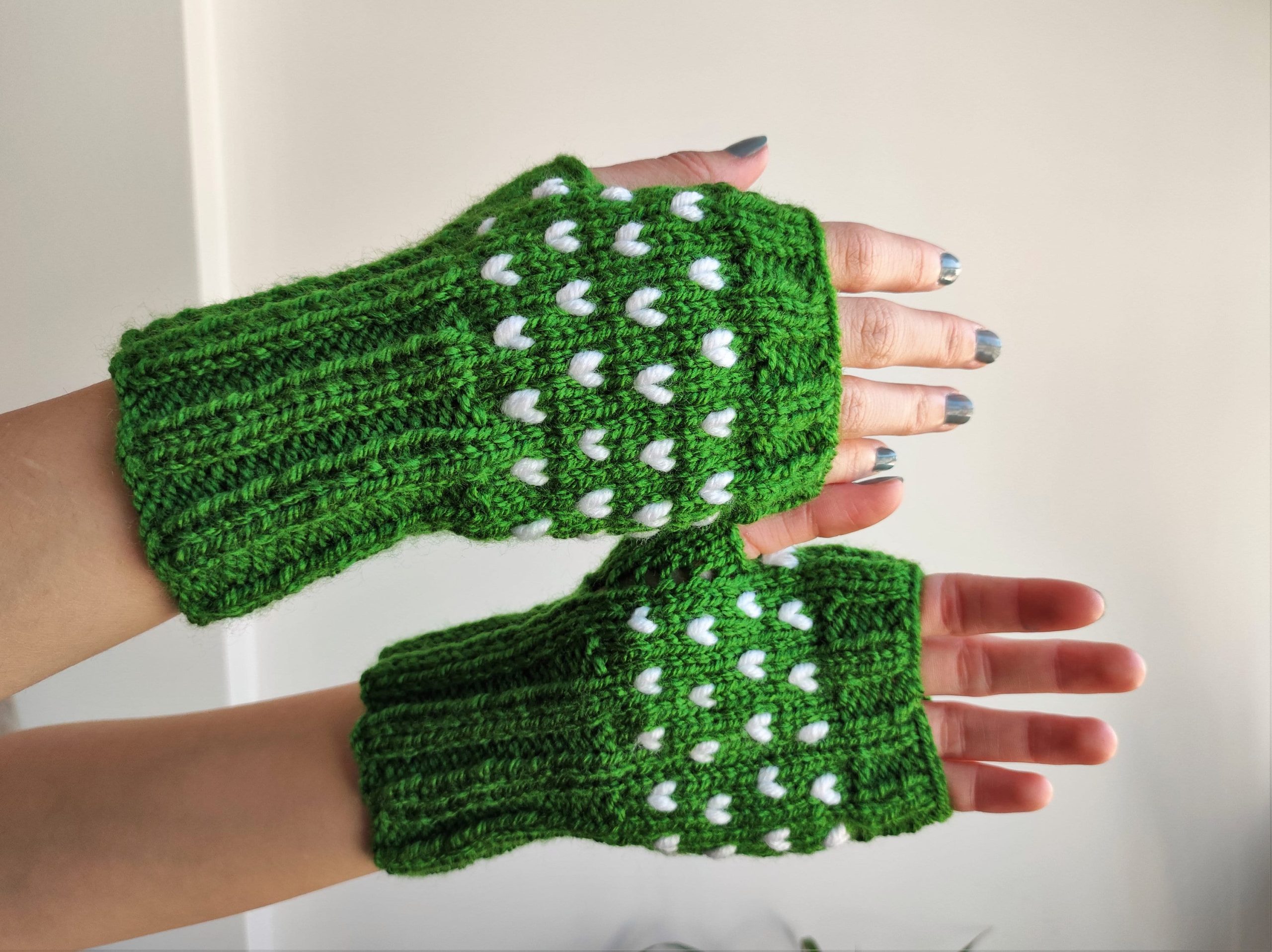 Custom Heart Fingerless Gloves Winter Clothing And Accessories