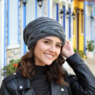 Custom Color Winter Knit Slouchy Beanie For Women