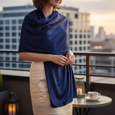Navy Velvet Evening Shawl: Wedding Wrap Occasion Cover