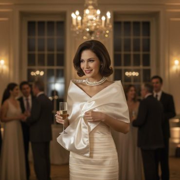 Ivory Satin Wrap Shawl: Bridal Evening Cover Up